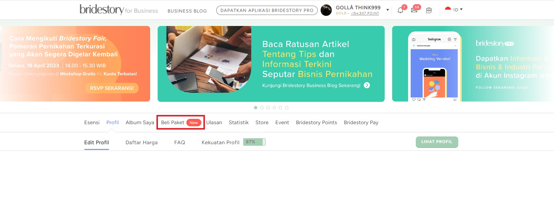 Bagaimana cara saya membeli paket berlangganan bridestory help center